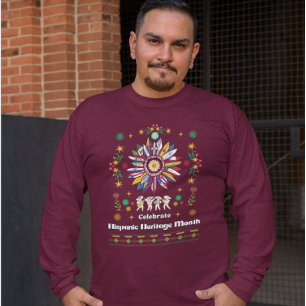 Hispanic Heritage Monat Latino Fahnen Sonnenblume T-Shirt