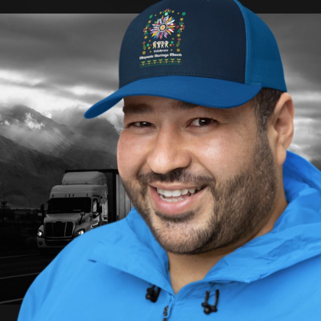 Hispanic Heritage Monat Latino Fahnen Sonnenblume  Truckerkappe (Von Creator hochgeladen)