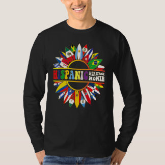 Hispanic Heritage Monat Latino Länder Flaggenbegre T-Shirt