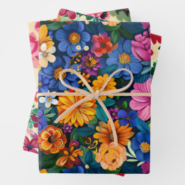 Hispanic Heritage Monatsmonate Blume Geschenkpapier Set