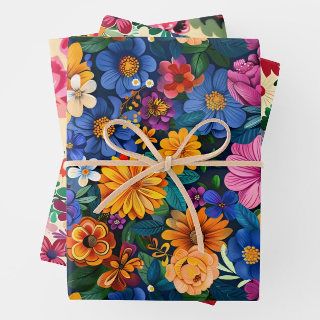 Hispanic Heritage Monatsmonate Blume Geschenkpapier Set (Beispiel)