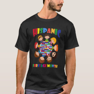 Hispanic Heritage Month Flag Kinder Junge Mädchen  T-Shirt