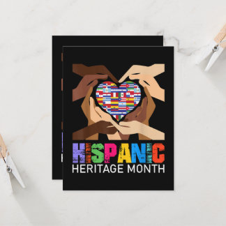 Hispanic Heritage Month Hände Herz Einladung