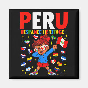 Hispanic Heritage Month Peru-Flagge Peruanisches M Magnet