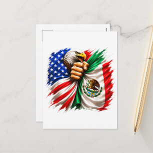 Hispanic Heritage Month USA Mexiko-Flagge Feiertagspostkarte