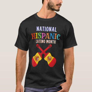 Hispanic Zeremonie Monat Prideful Latin Spanish Am T-Shirt