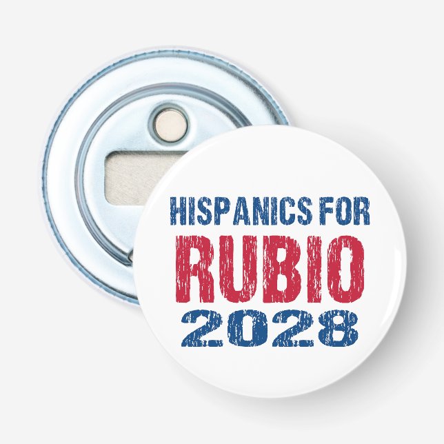 Hispanics for Rubio 2028 Flaschenöffner (Vorderseite)