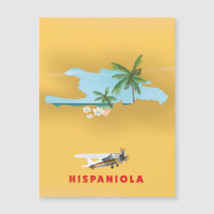 Hispaniola Karte illustriert drucken.