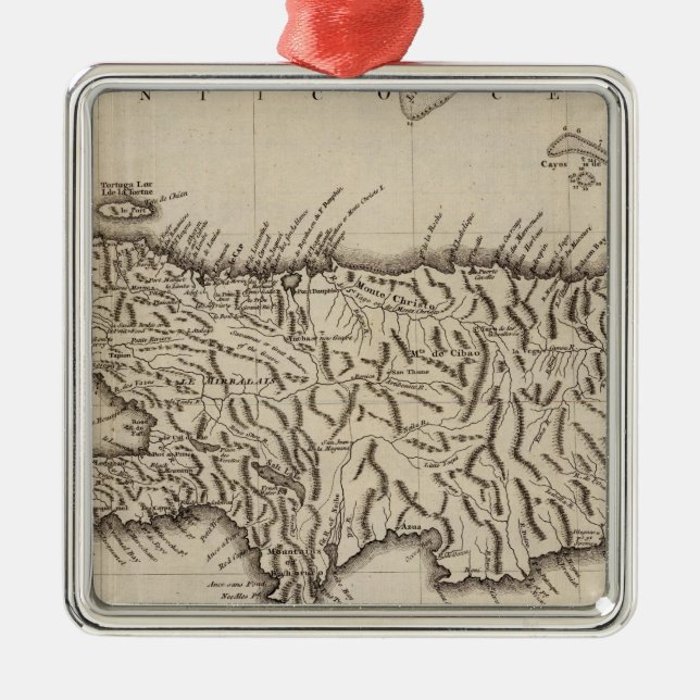 Hispaniola, St. Domingo Silbernes Ornament (Vorne)