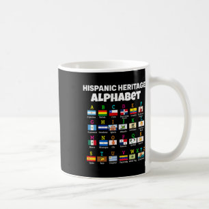 Hispanische Flagge Alphabet für Lehrer pädagogisch Kaffeetasse