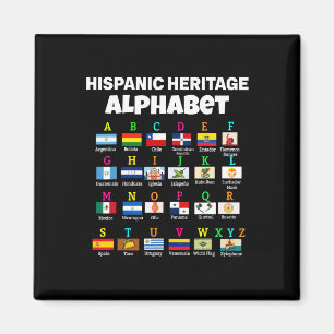 Hispanische Flagge Alphabet für Lehrer pädagogisch Magnet
