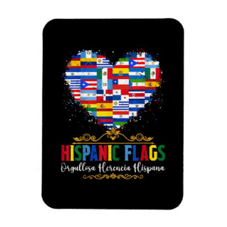 Hispanische Flaggen Herz Hispanic Heritage Month Magnet