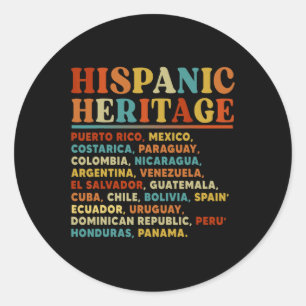 Hispanischer Kulturerbe Monat Alle lateinamerikani Runder Aufkleber