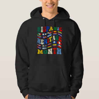 Hispanischer Kulturerbe Monat Latino Länder Flagge Hoodie