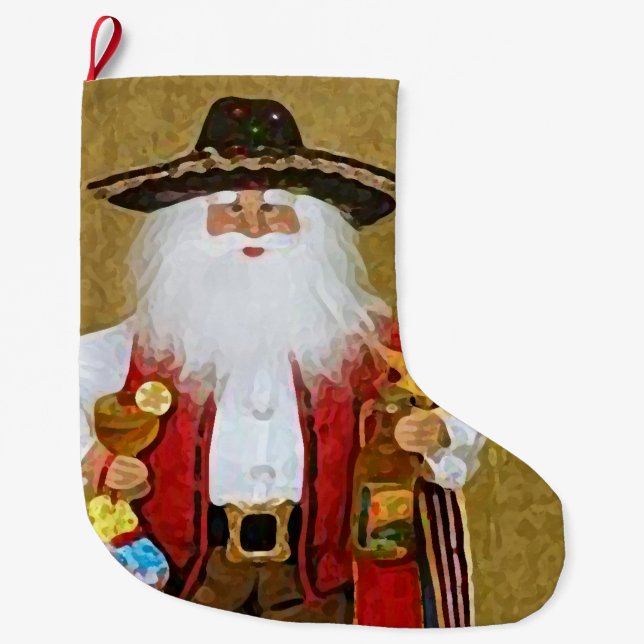 Hispanischer mexikanischer südwestlicher Texan Großer Weihnachtsstrumpf (Vorderseite)