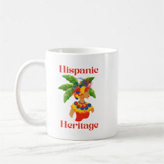 Hispanisches Erbe Hispanische Frau Kaffeetasse