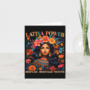 Hispanisches Erbe S Latina Power Blumen Frauen Mäd Karte