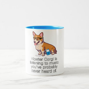 Hispter Corgi-Tasse Zweifarbige Tasse