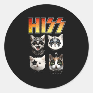 Hiss Ca Hiss Cat Hiss Cat Runder Aufkleber