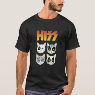 HISS Cat Kitten Meow Rocker Parodie Band Lustige K T-Shirt
