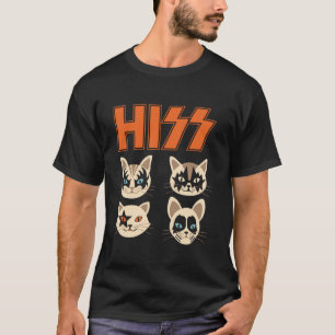 Hiss Funny Cats Kittens Rock Long Sleeve T T-Shirt