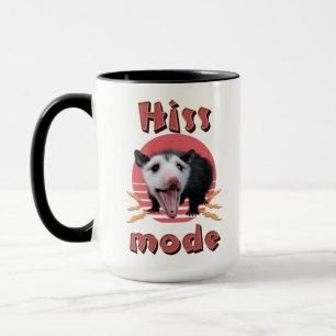 Hiss Mode Funny Opossum Hissing Tasse