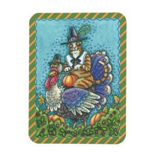 HISS N' FITZ CAT AUF ERNTEDANK TÜRKEY MAGNET