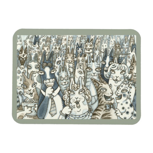 Hiss N' Fitz CAT PARTY MAGNET *Anpassen (Horizontal)