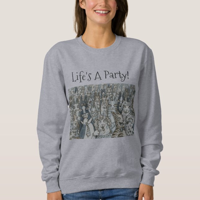 Hiss N' Fitz CAT PARTY SWEATSHIRT (Vorderseite)