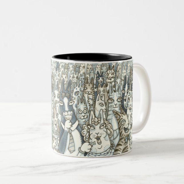 Hiss N' Fitz CAT PARTY TASSE (VorderseiteRechts)