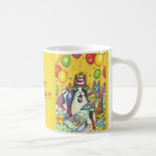 Hiss N' Fitz Cats BIRTHDAY TASSE *Text anpassen
