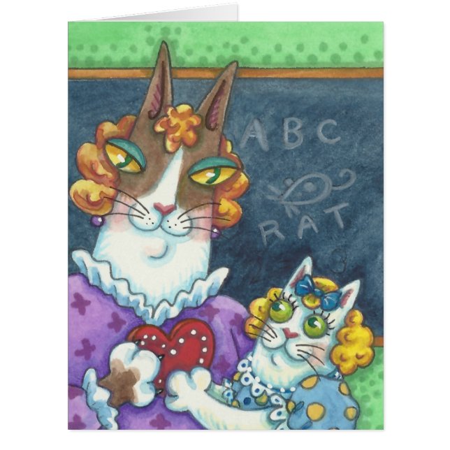 Hiss N' Fitz Cats LEHREN PET VALENTINE CARD (Vorderseite)