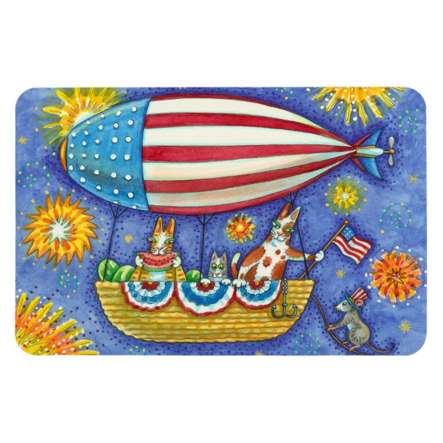 HISS N' FITZ CATS & MOUSE IM 4. JULI ZEPPELIN MAGNET (Horizontal)