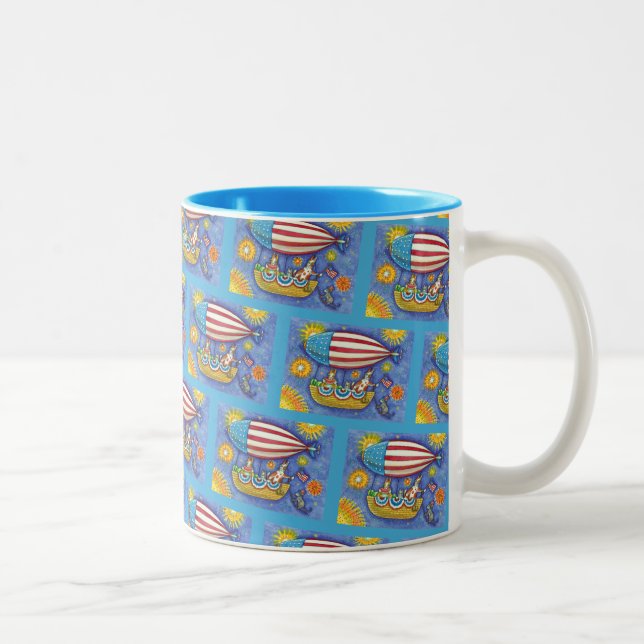 HISS N' FITZ CATS & MOUSE IM 4. JULI ZEPPELIN ZWEIFARBIGE TASSE (Rechts)