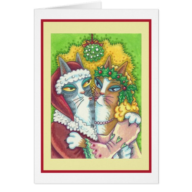 HISS N' FITZ CATS, SANTA CHRISTMAS GREETING CARD V (Vorne)