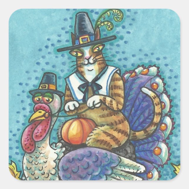 HISS N' FITZ KATZE AUF ERNTEDANK TÜRKEI STICKERS (Vorderseite)