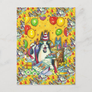 HISS N' FITZ KATZEN, KITTEN, MICH, FUNNY GEBURTSTA POSTKARTE