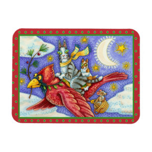 HISS N' FITZ LUSTIGE KATZEN, RIESIGER WEIHNACHTS-K MAGNET