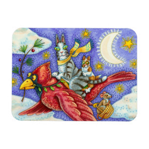 HISS N' FITZ LUSTIGE KATZEN, RIESIGER WEIHNACHTSKA MAGNET