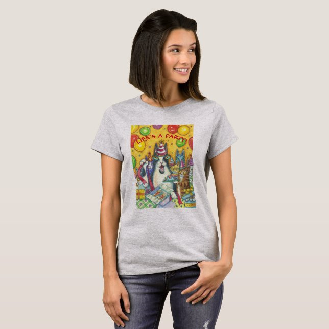 Hiss N'Fitz CAT PARTY Personnaliser T-SHIRT DE BAS (Devant entier)