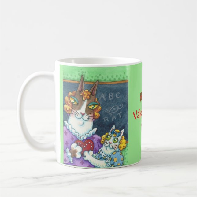 Hiss N'Fitz Pet de l'enseignant VALENTINE CAT MUG (Gauche)