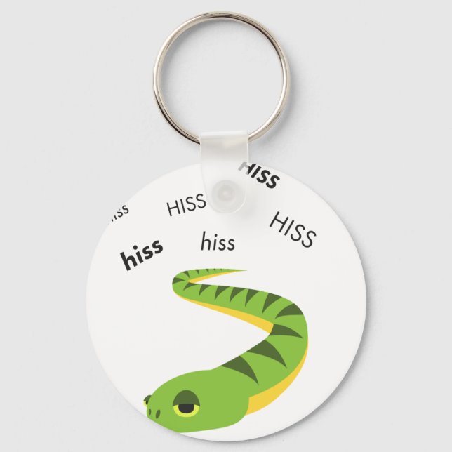 Hiss Snake Niedlich Emoji Schlüsselanhänger (Vorderseite)