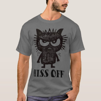 Hiss von lustig wütender Katze T-Shirt