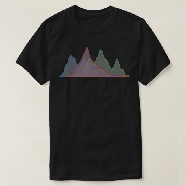 Histogramm Fotografie T-Shirt (Design vorne)
