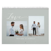 Histoire d'amour COULEUR MODIFIABLE Calendrier pho