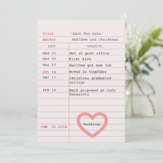 Histoire d'amour Date limite Carte de bibliothèque