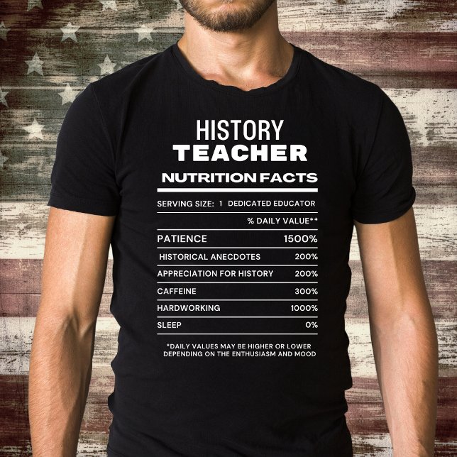 Histoire Professeur Nutrition Faits Drôle T-shirt (Créateur téléchargé)