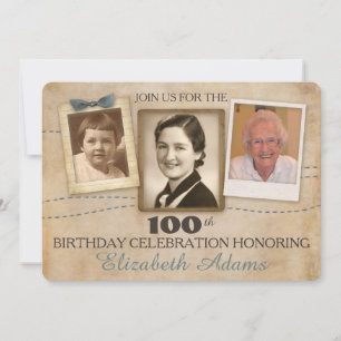 Histoires antiques Invitation à trois photos