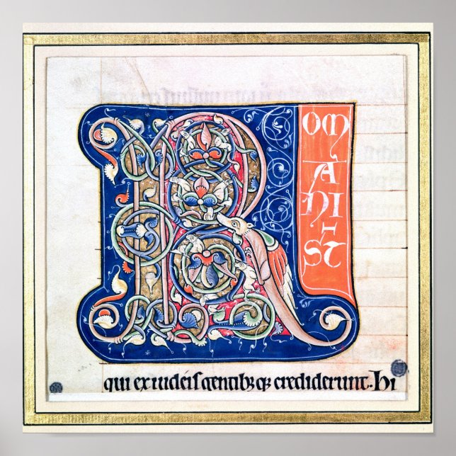 Historiated initial 'R' 2 Poster (Vorne)