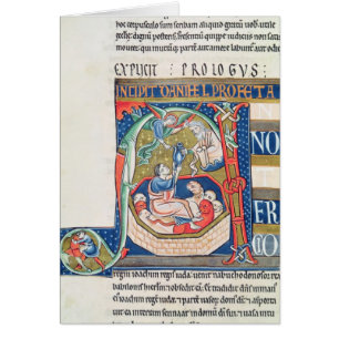 Historiated Initiale "A" Daniel darstellend